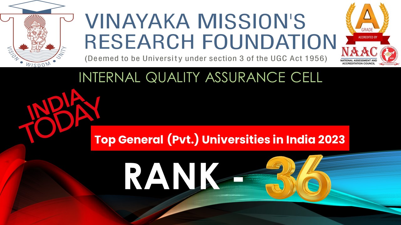VMRFDU - Vinayaka Mission's Research Foundation (Deemed to be university)